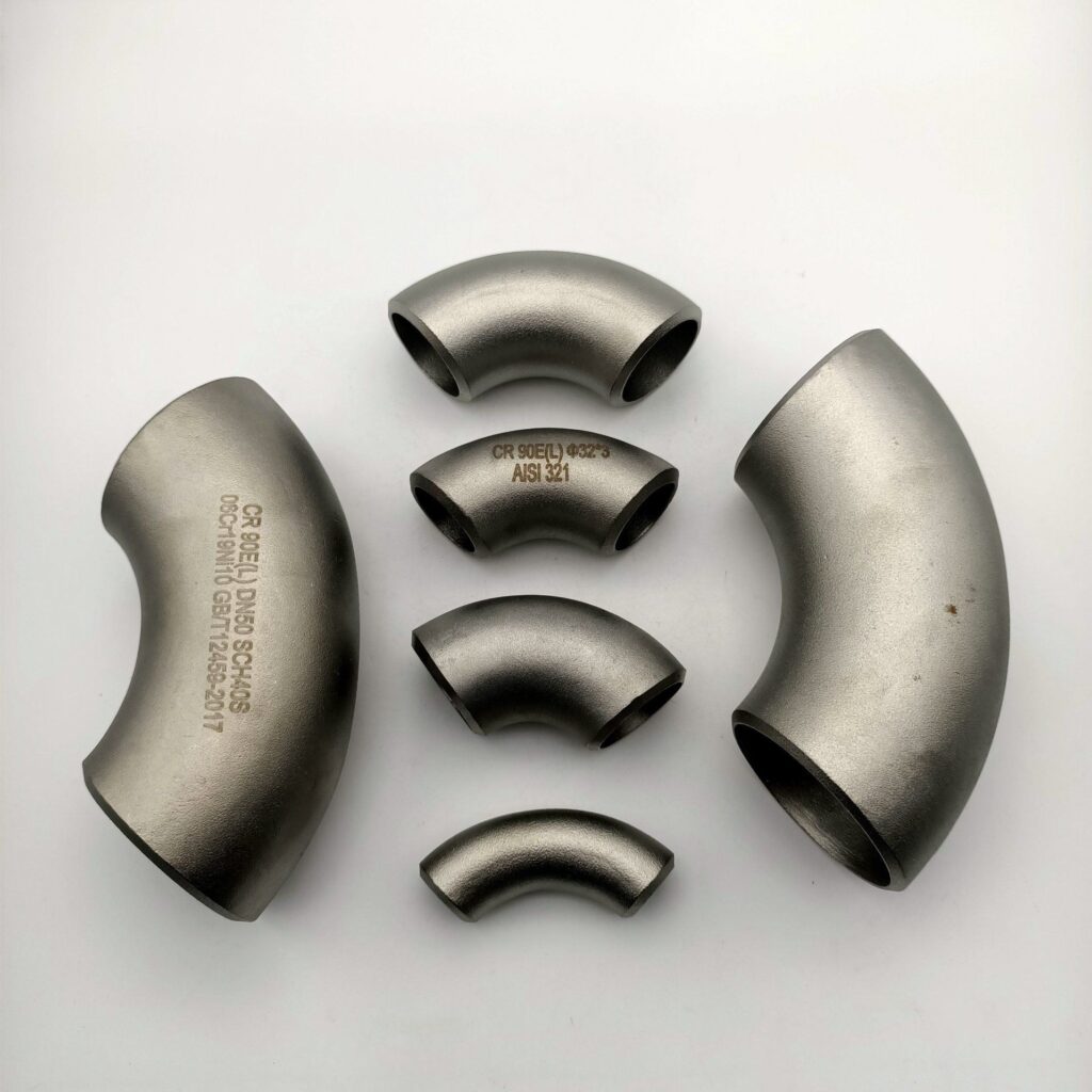 Butt-weld elbows 90 degree long radius with mill stenciling