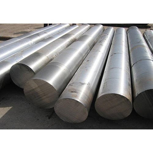 Large diameter forged steel round bars in stockyard